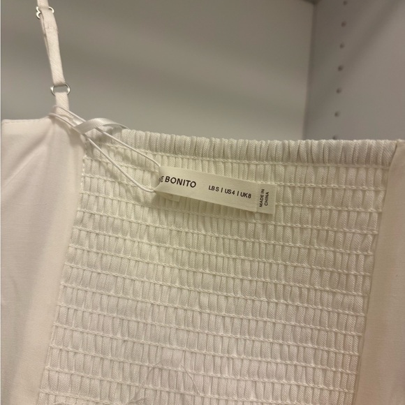 White linen midi dress NWT - Picture 6 of 10